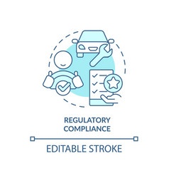 Regulatory Compliance Soft Blue Concept Icon