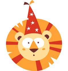 Funny Birthday Lion With Party Hat