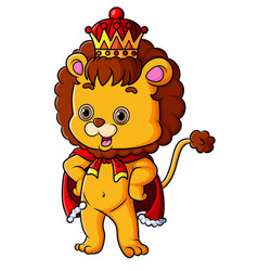 Lion King Is Wearing A Crown And King Robe