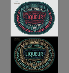 Liquor Label Modern Style Typographic Template