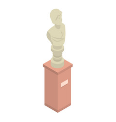 Museum Bust Sculpture Icon Isometric Style