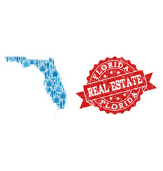 Real Estate Composition Of Mosaic Map Florida