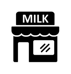 Dairy Store Facade Glyph Icon