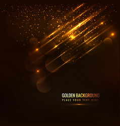 Glowing Golden Background With Light Details