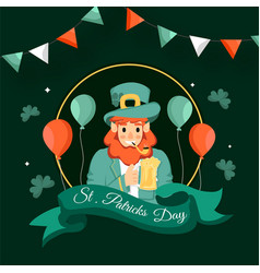 Smoker Leprechaun Man Holding Beer Mug