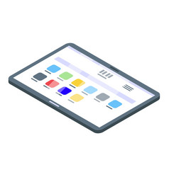 Tablet Operating System Icon Isometric Style