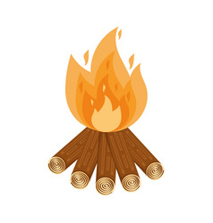 Wooden Campfire Flame