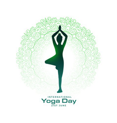 Elegant World Yoga Day Background With Women