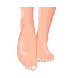 Webwoman Feet Icon Designed In Flat Style