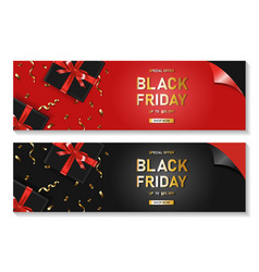 Black Friday Vertical Sale Banner Set With