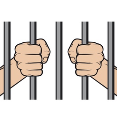 Hands Holding Prison Bars