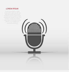 Microphone Icon In Flat Style Mic Pictogram Mike