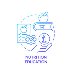 Nutrition Education Blue Gradient Concept Icon