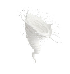 Realistic Whirlwind Tornado Twister Milk Splash