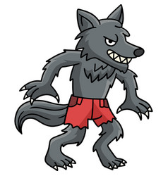 Werewolf Halloween Cartoon Colored Clipart