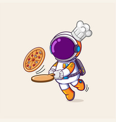 Chef Astronaut Is Stumbled And Going To Fall