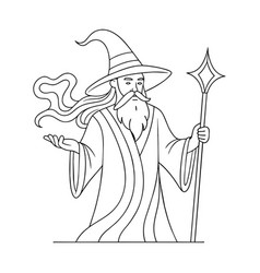 Wizard Glass Continuous Line Art Drawing