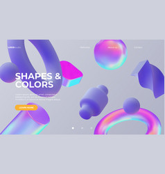 Abstract Background With 3d Geometric Shapes