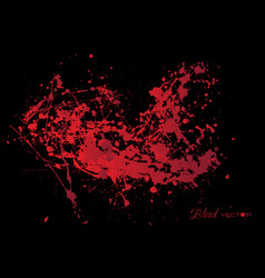 Abstract Blood Splatter Isolated On Black