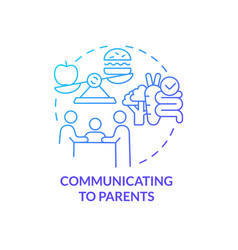 Communicating To Parents Blue Gradient Concept