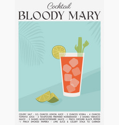 Contemporary Poster Bloody Mary Cocktail From