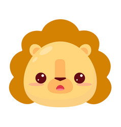 Head Of A Cartoon Animal Lions Head Cute Cartoon