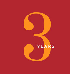 Three Years Symbol Third Birthday Emblem