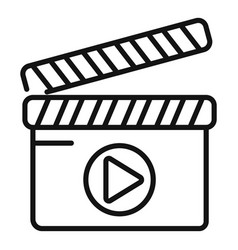 Video Clipper Icon Outline Film Movie