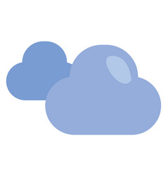 Blue Spring Cloud On A White Background