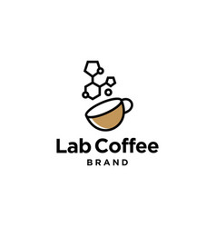 Coffee And Lab Icon Minimal Hipster Line Logo