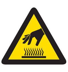 Hot Surface Icon - Do Not Touch Safety Sign