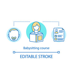 Babysitting Course Concept Icon