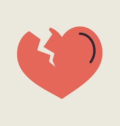 Broken Heart Isolated Icon