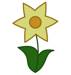 Daffodil Flower Filled Outline Icon