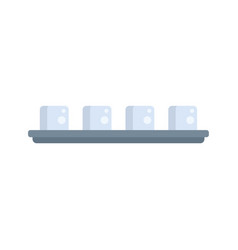 Freezer Ice Cube Tray Icon Flat Water