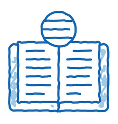 Golf Rules Book Doodle Icon Hand Drawn