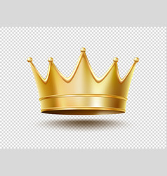 Realistic Golden King Or Queen Crown Royal Gold