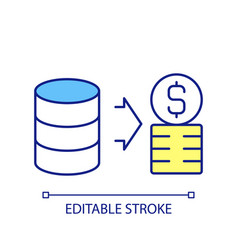 Data Storage Profit Rgb Color Icon