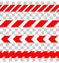 Red warning tape do not cross line caution Vector Image