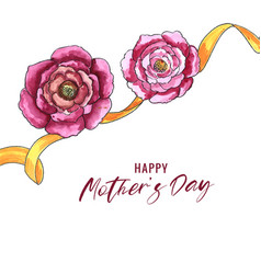 Happy Mothers Day Card Concept Flowers Design