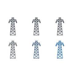 High Voltage Power Icons With Different Styles