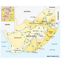 Map Of National Roads In South Africa With Labels