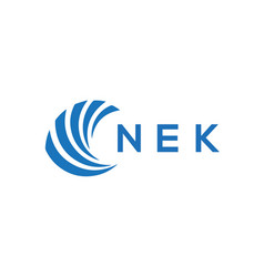 Nek Letter Logo Design On White Background