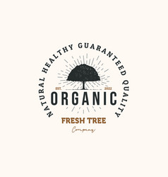 Oak Tree Vintage Logo Minimalist