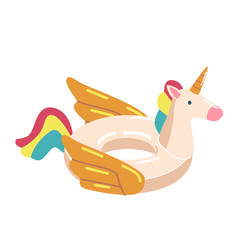 Unicorn With Rainbow Hair Inflatable Swimming Pool