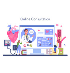 Cardiologist Online Service Or Platform Idea Of