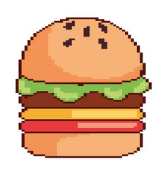 Hamburger Fast Food Pixelated