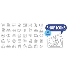 Icon Set For Retail Grocery And Restaurant Food