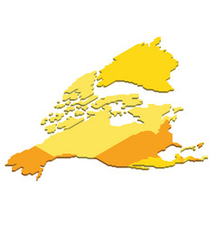 Isometric Political Map Of North America