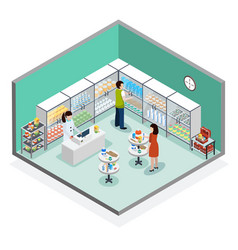 Pharmacy Dispensary Drugstore Isometric